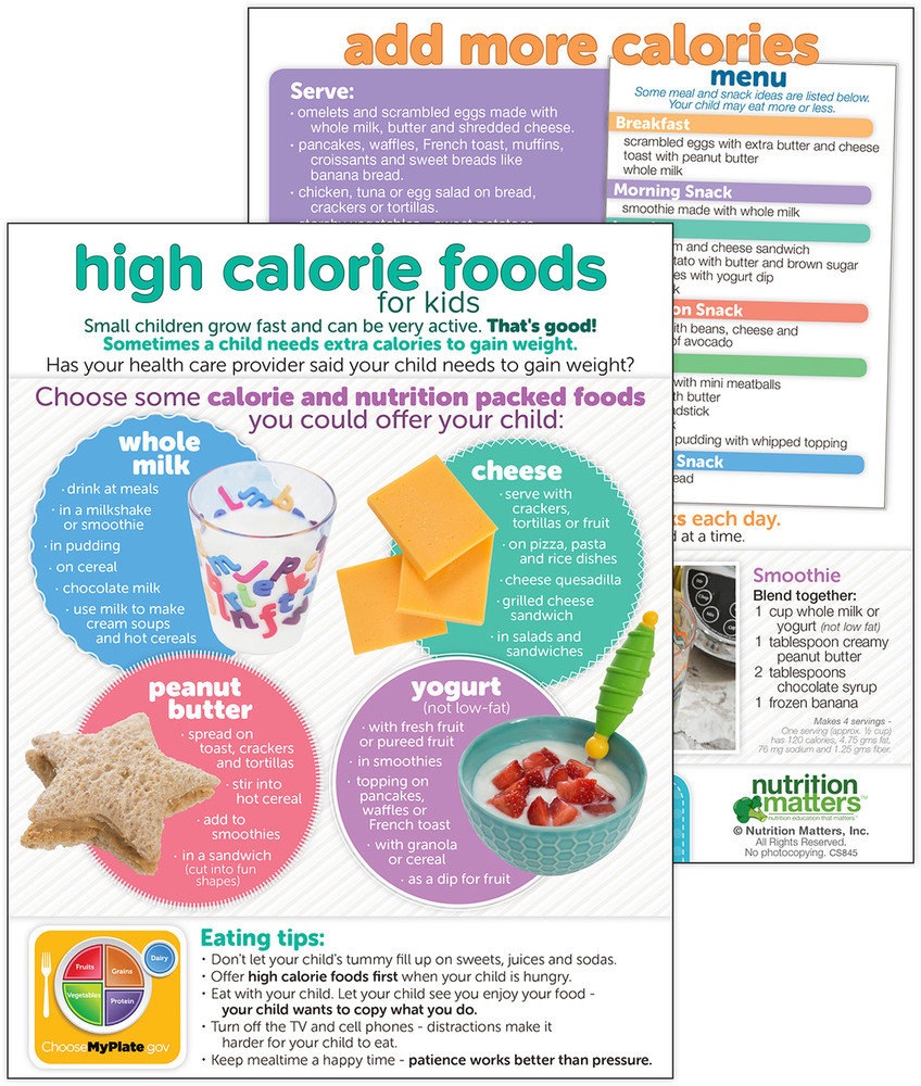 High Calorie Foods for Kids - Nutrition Matters