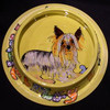Slinky Silky Terrier Hand-Painted Dog Bowl
