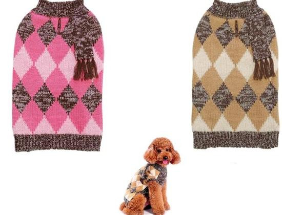 pink dog sweater