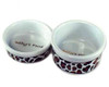 Baby's Leopard Food & Water Bowl Set-Baby Blue