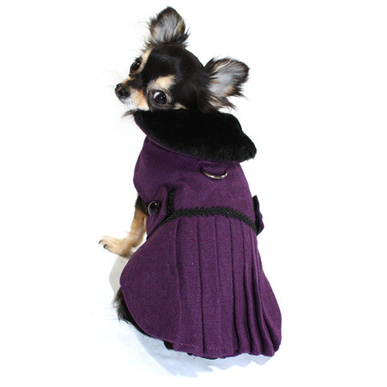 purple wool dress