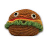 Crocheted Cheeseburger Squeaky Toy