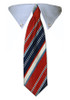 Blue & Red Stripes Tie Collar