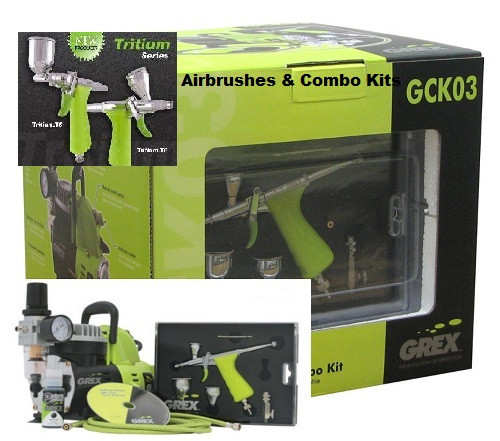 GREX - Airbrush / Combo Kit ~ Tritium TG3 Airbrush (SEE VIDEO ABOUT TRITIUM  UNDER Video - Jerry Carter Air Tool