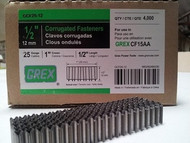 GREX Corrugated Fastener ~ 1" Crown - 3/8" Length