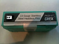 GREX 23 Ga. x 5/8" Stainless Steel - Headless Pins ~ 5/m   