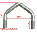 U-Bolt 7/8" X 5.67", " V" shape, #P331926