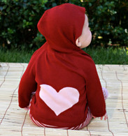 organic cotton/bamboo heart hoodie