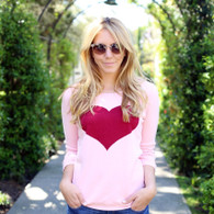 HEART PULLOVER / PINK