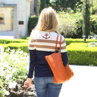 NAUTICAL ANCHOR STRIPE PULLOVER