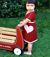 organic cotton/bamboo heart kimono dress