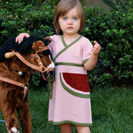 organic cotton/bamboo watermelon kimono dress