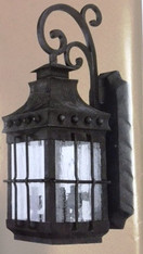 Exterior Black Wall Lamp Medium 8.7" x 22.8" x 11.4"