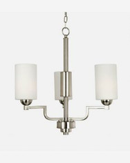 Brushed Nickel 3 Bulb Chandelier