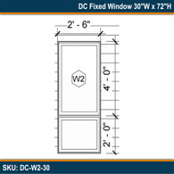DC Fixed Window 30"W x 72"H