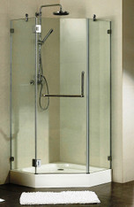 Shower Door. Right 24" Fixed, Middle 24" Door & Left 24" Fixed.