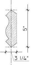 Cedar Crown Molding 3/4" X 5" X 144"