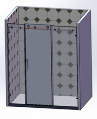 Shower Door Sliding, 61"
