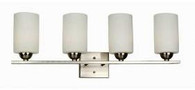 Brushed Nickel Vanity Wall Lights with 4 Bulb