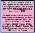2013-01-01 - NRA BIT - Basic Instructor Training Course Gift Certificate