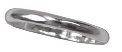 Sterling Silver .925 Polished Baby 2mm Band Ring Size 1