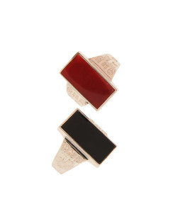 GOOD LUCK Chinese Calligraphy Ring, 925 Sterling Silver with Black Onyx Stone or Carnelian Stone.                                       Regular price $125.00   NOW ON SALE 