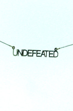 UNDEFEATED, Bold, but true, statement...on 18 inch chain. Sterling Silver