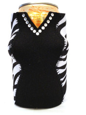 Can Koozie ~ Safari  Zebra Diamonds ~ 21417