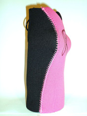 Bottle Koozie ~ Pink/Black with Pink Ribbon ~ 22301