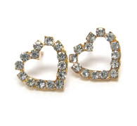 Crystal Heart Stud Earrings
