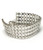 Chevron Pattern Chain Bracelet - Silver