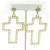 Chain Cross Drop Earrings - Gold 