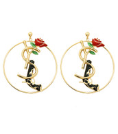Gun & Rose Hoop Earrings