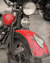 Vintage Red Harley