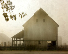 High Barn in Morning Fog