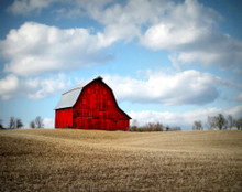 Red Barn in Clouds, Johnson Co. IA