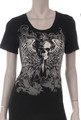 BGB - REAL SIZES- S/S SKULL WITH WING MOTORCYCLE SHIRT