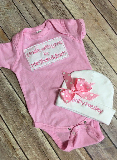 Made with Love Onesie | Personalized Baby Onesie | Baby Gift