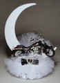 Ride of a Lifetime Motorcycle Cake Topper (Moon)