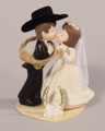 Kissing Couple Western Cake Topper or Table Decoration