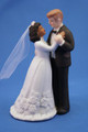 African American Bride & Caucasian Groom Figurine