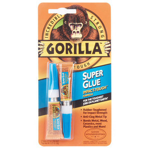 Gorilla Glue: Super Glue, 2-pack (3 Gram tubes) - Tools & more!