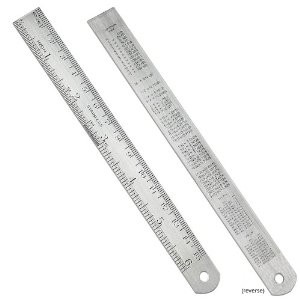 12 Stainless Steel SAE / metric Ruler - Tools & more!