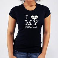 "I Love My People" Ladies Cap Sleeve T-Shirt