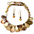 Brown Betty Shell - Beaded Necklace Set