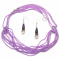 Purple Link - Beaded Necklace Set