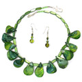 Green Shell - Beaded Necklace Set