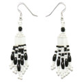 White & Black - Beaded Earrings