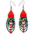 Red Multi Star - Beaded Earrings