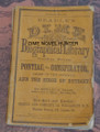 1862 BEADLE'S DIME BIOGRAPHICAL LIBRARY#07 STORY PAPER DIME NOVEL